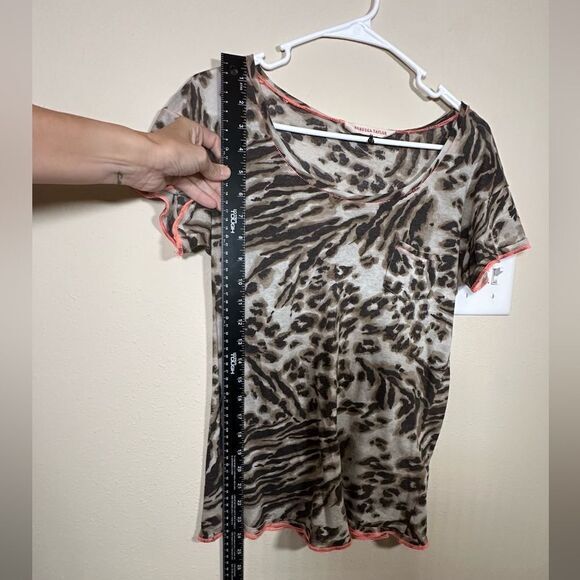 Rebecca Taylor T-Shirt Size XS Abstract Casual with orange contrast stitching - Picture 5 of 8
